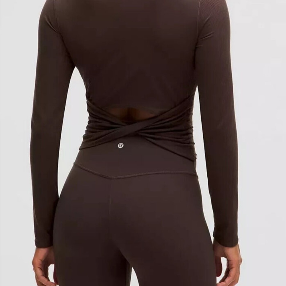 Lululemon All it takes Twist Ribbed Top Long Sleeve